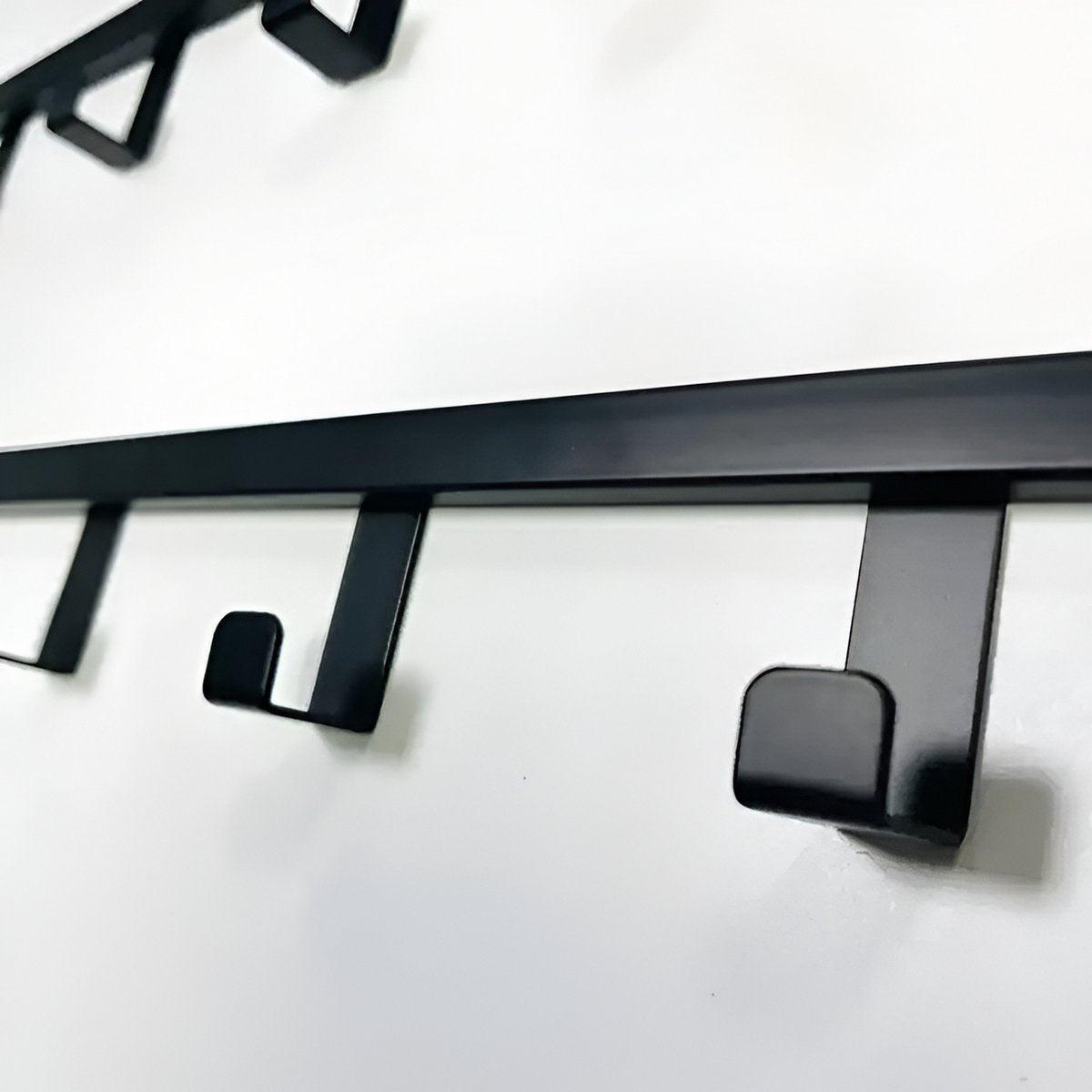 Wandgarderobe 9 Haken – Edelstahl – 50 cm – matt-schwarz | TOJ Living