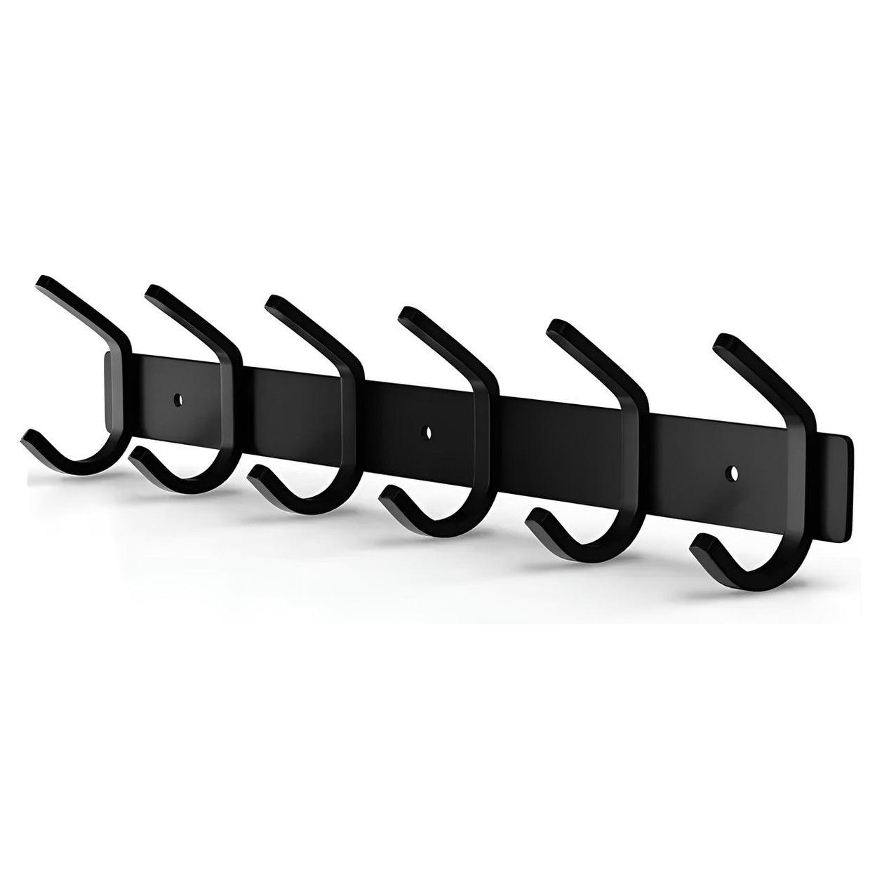 Wandgarderobe 12 Haken – Edelstahl – 46 cm – matt-schwarz | TOJ Living