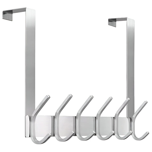 Türgarderobe 12 Haken – Edelstahl – 43 cm – Silber | TOJ Living