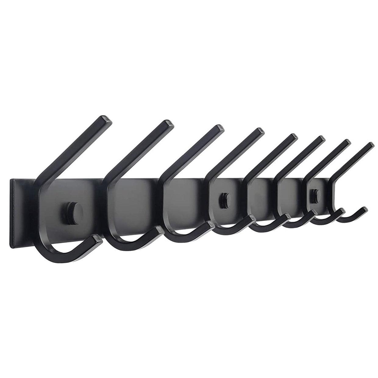 Wandgarderobe 16 Haken – Edelstahl – 62 cm – matt-schwarz | TOJ Living