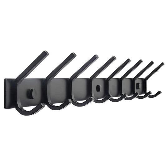 Wandgarderobe 16 Haken – Edelstahl – 62 cm – matt-schwarz | TOJ Living