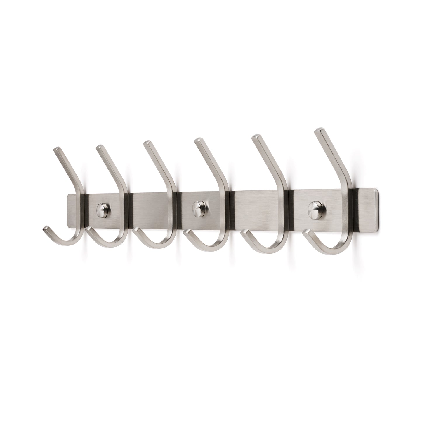 Wandgarderobe 12 Haken – Edelstahl – 46 cm – Silber | TOJ Living