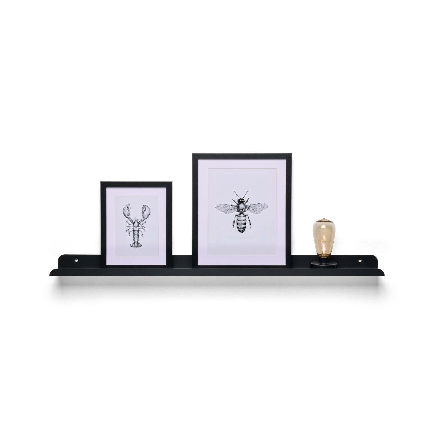 Fotoleiste 90 cm – Edelstahl – matt-schwarz | TOJ Living