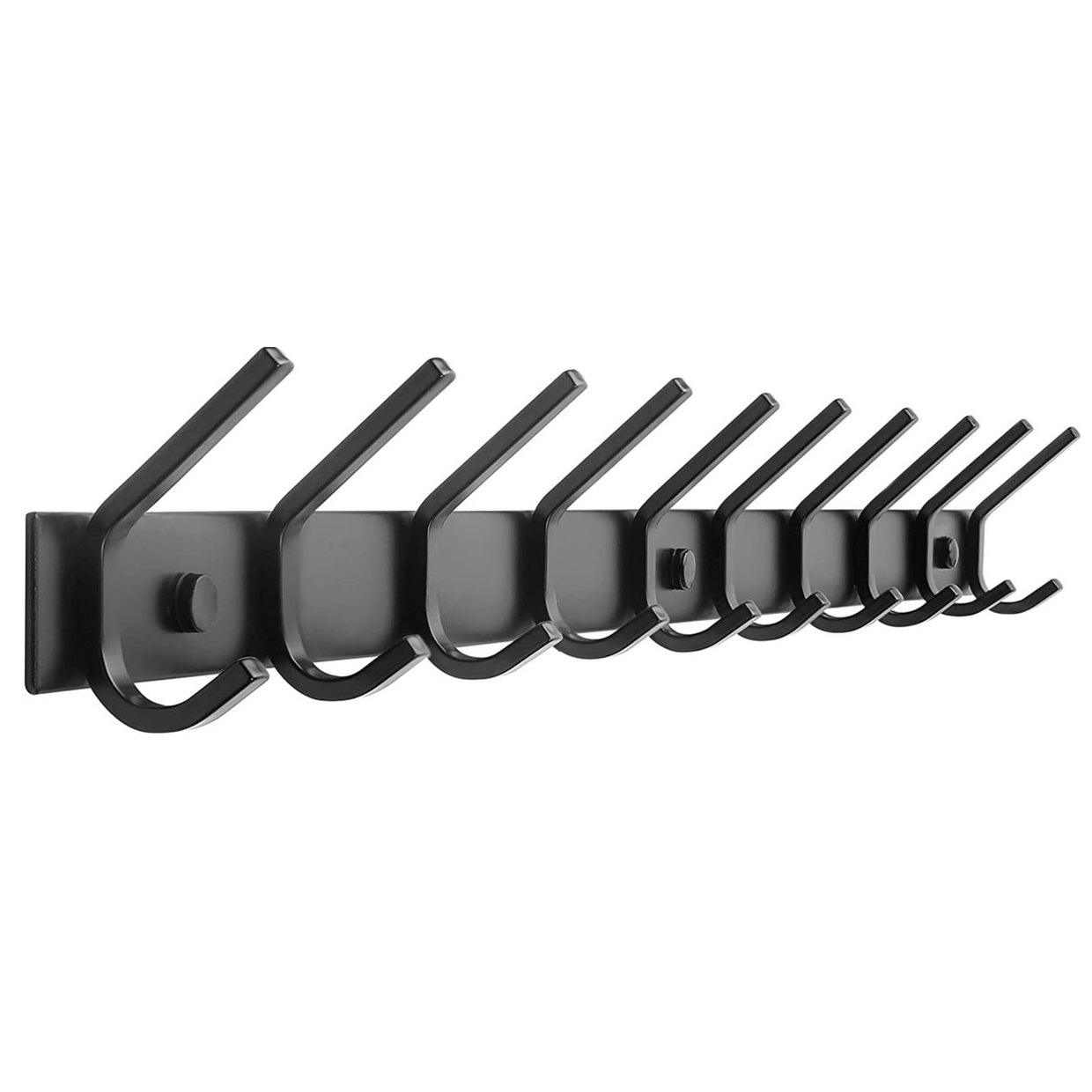 Wandgarderobe 20 Haken – Edelstahl – 78 cm – matt-schwarz | TOJ Living