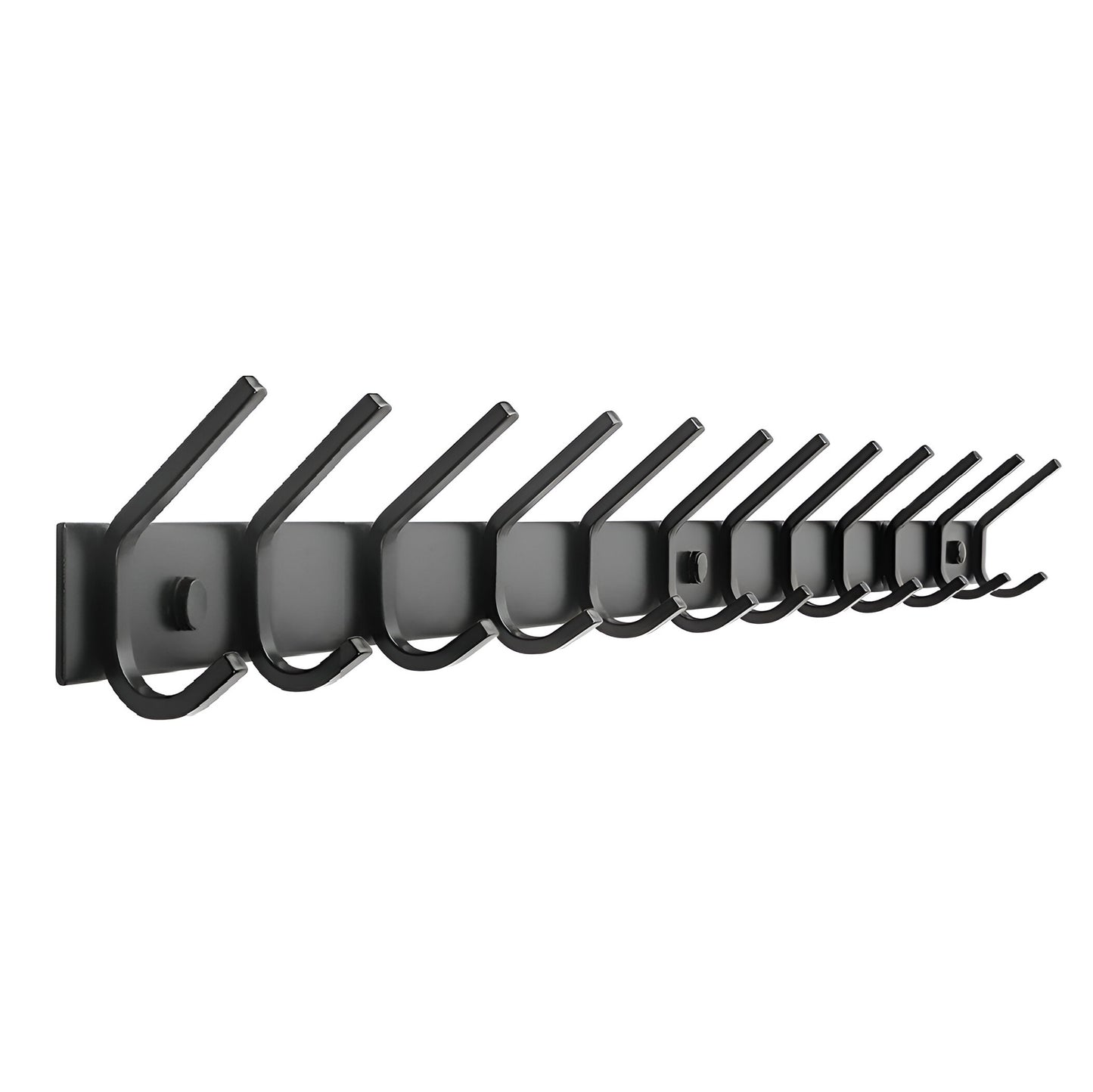 Wandgarderobe 24 Haken – Edelstahl – 94 cm – matt-schwarz | TOJ Living