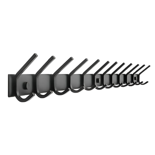 Wandgarderobe 24 Haken – Edelstahl – 94 cm – matt-schwarz | TOJ Living