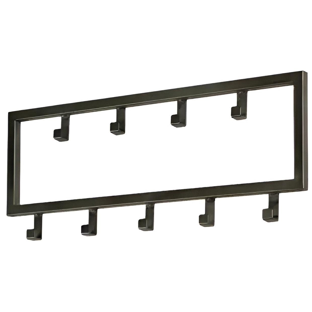 Wandgarderobe 9 Haken – Edelstahl – 50 cm – matt-schwarz | TOJ Living