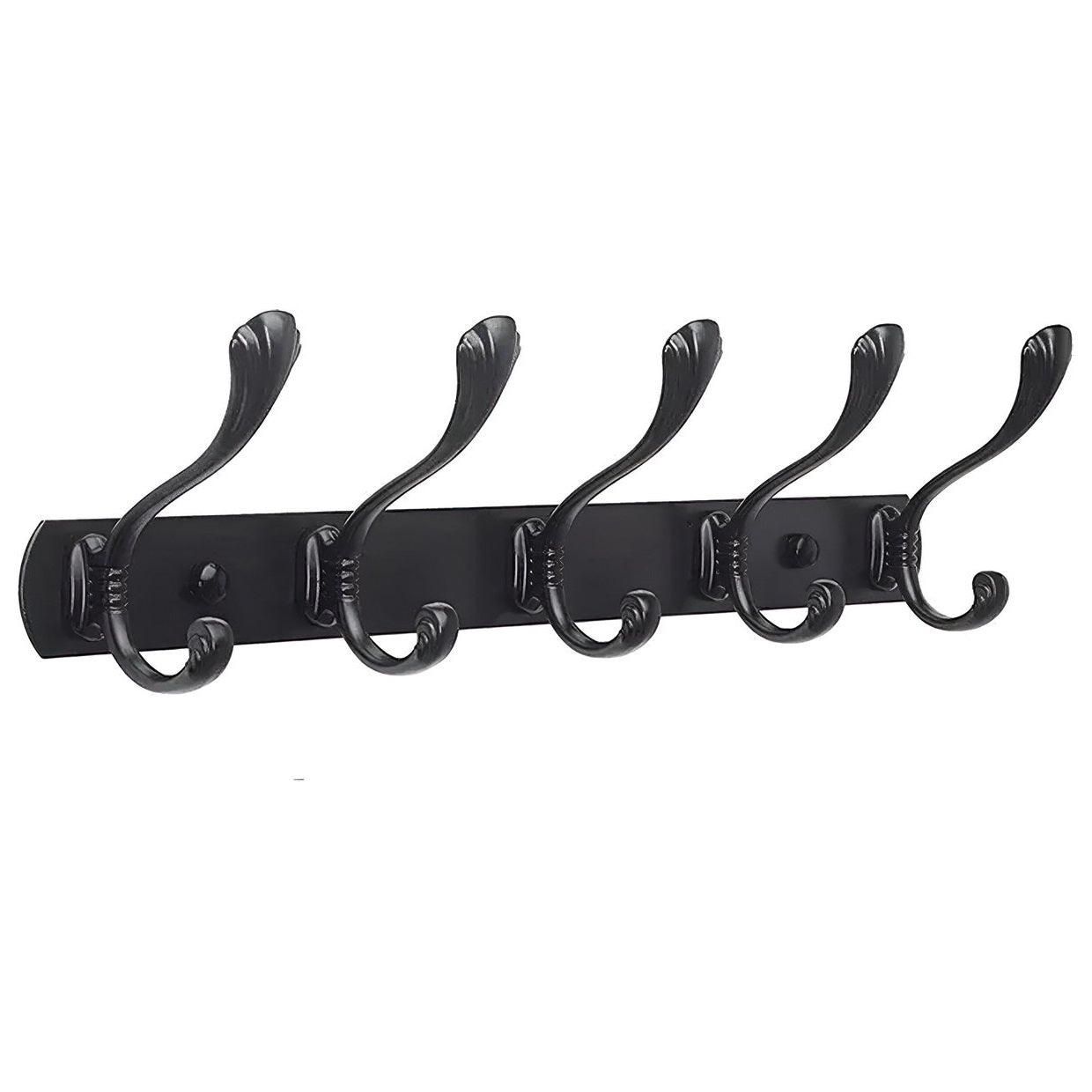 Wandgarderobe 10 Haken – Edelstahl – 45 cm – matt-schwarz | TOJ Living