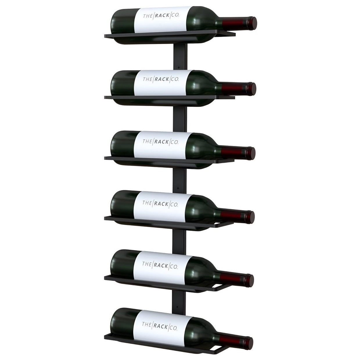 Hängendes Weinregal – 6 Flaschen – Metall – matt-schwarz | TOJ Living