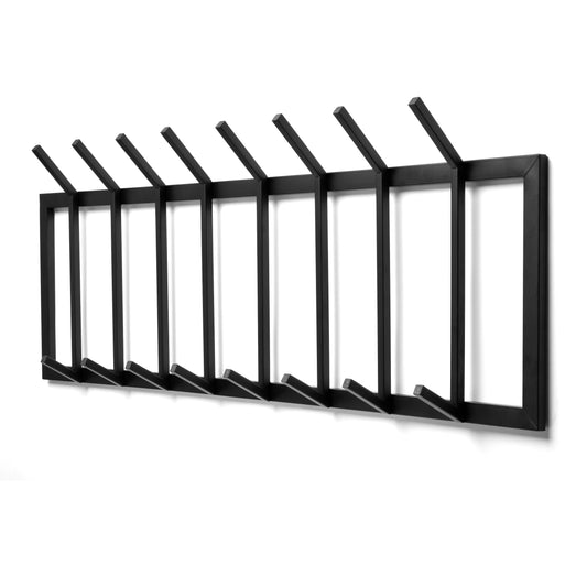 Wandgarderobe 16 Haken – Edelstahl – 90 cm – matt-schwarz | TOJ Living