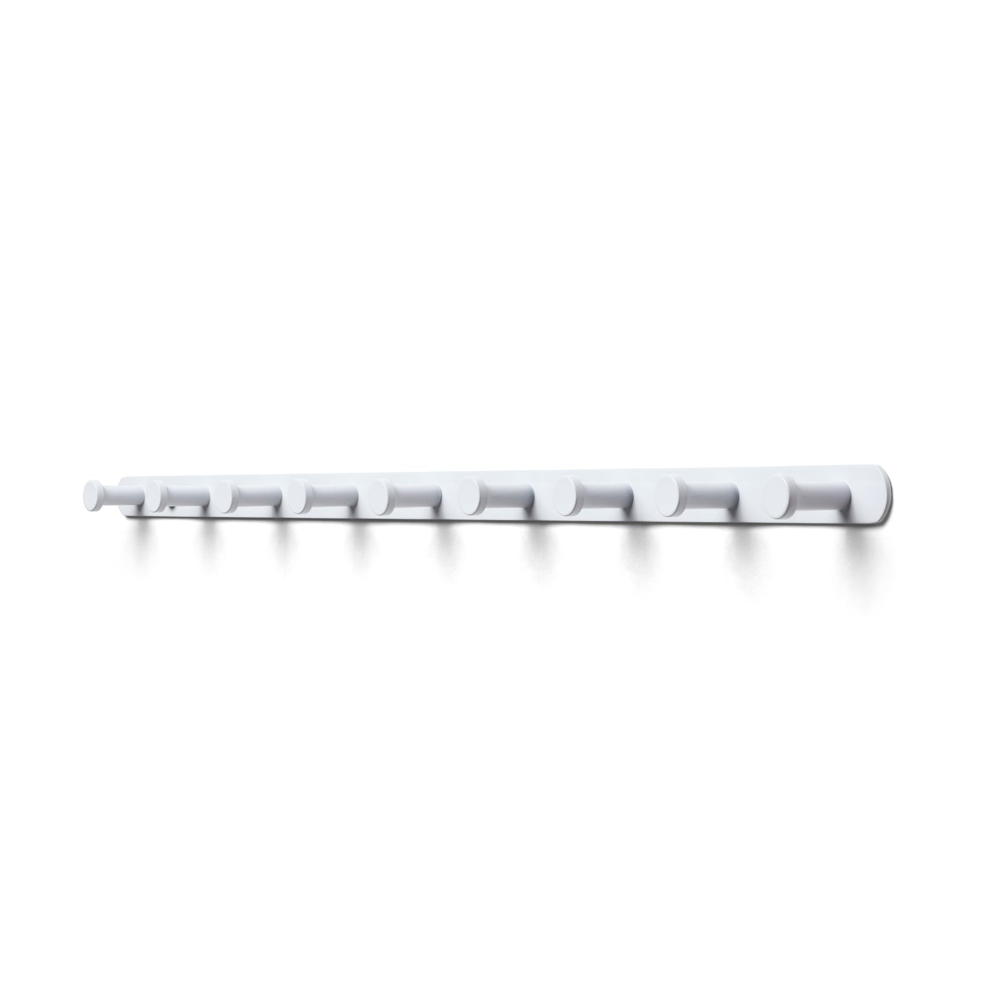 TOJ Living 9 Haaks Wandkapstok - RVS - 62CM - Wit