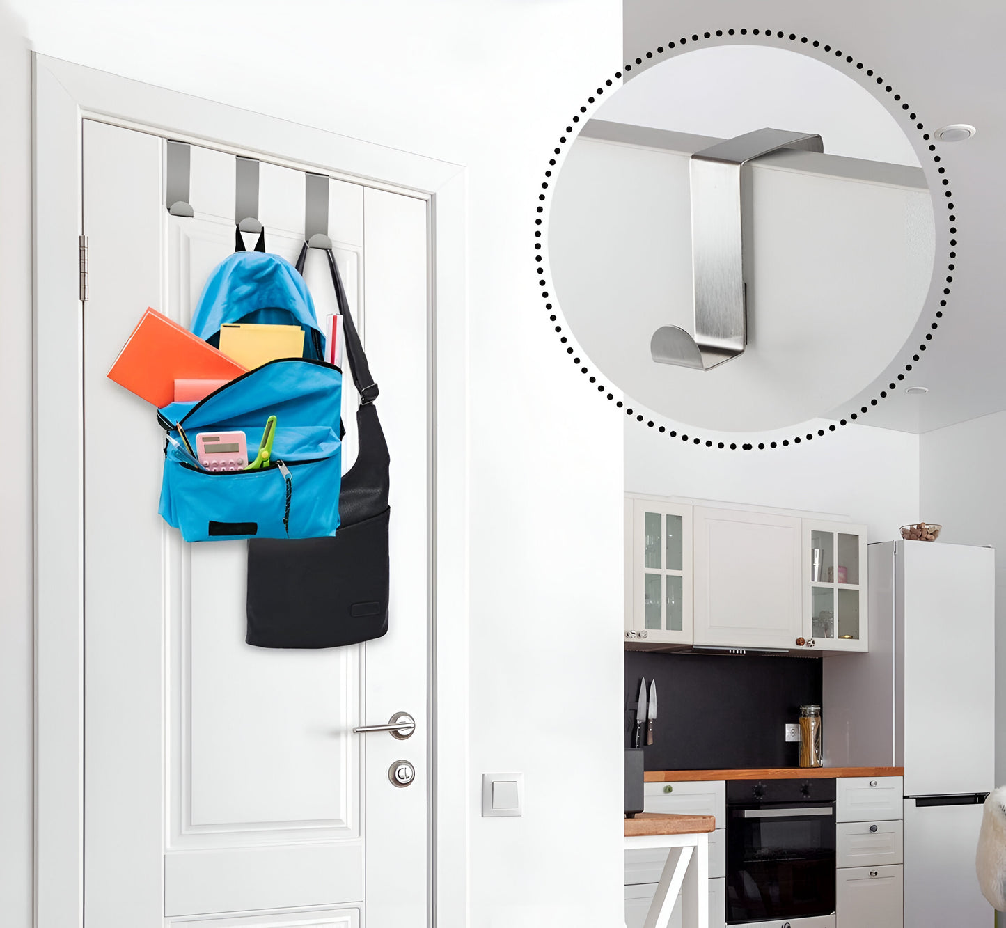 Türhaken Set (8 Stück) – Edelstahl – silber | TOJ Living