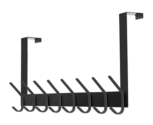 TOJ Living 16 Haaks Deurkapstok - RVS - 58CM - Mat Zwart