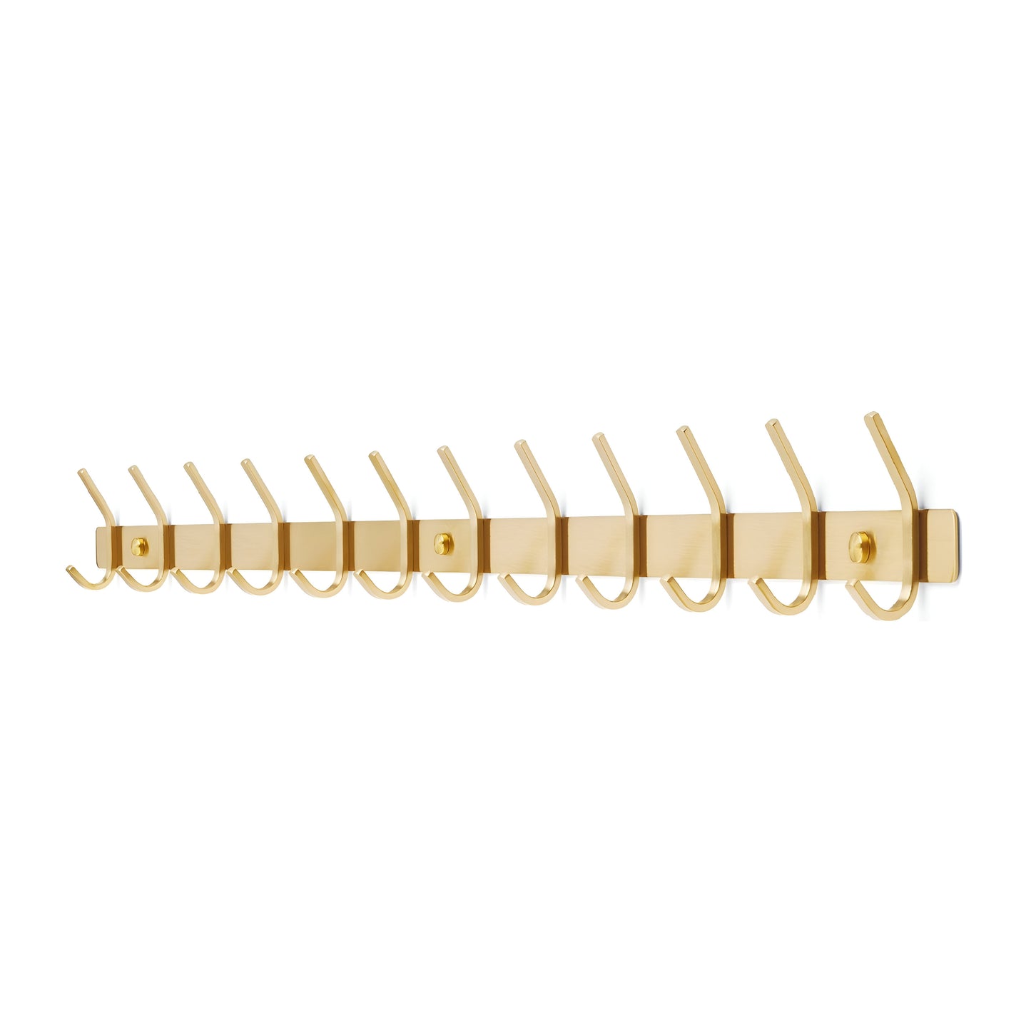 TOJ Living 24 Haaks Wandkapstok - RVS - 94CM - Goud