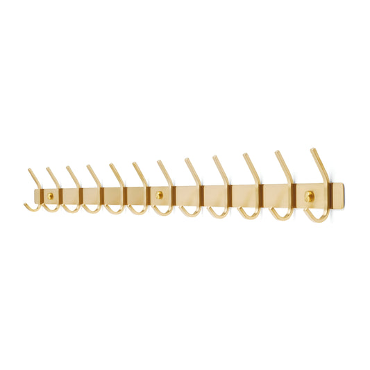 TOJ Living 24 Haaks Wandkapstok - RVS - 94CM - Goud