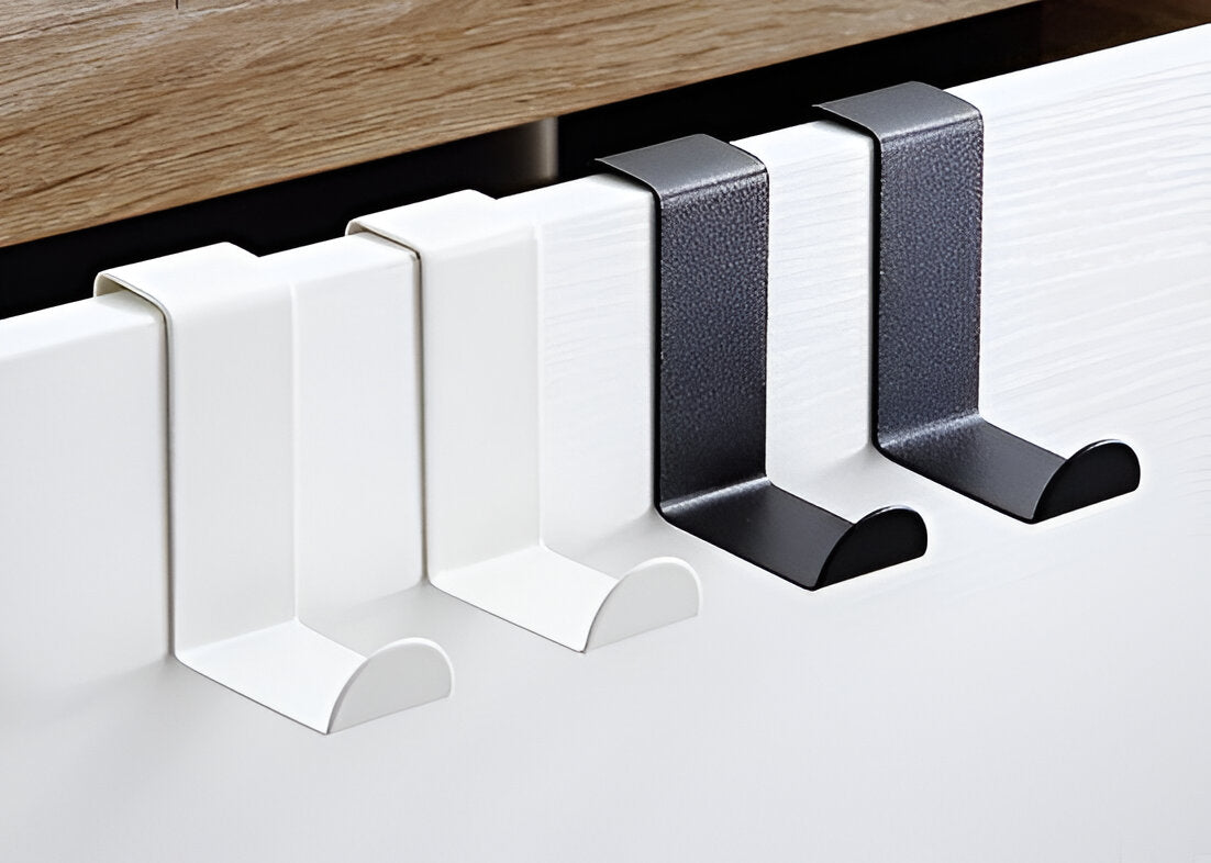 TOJ Living Deurhaken set van 8 Stuks - RVS - Wit