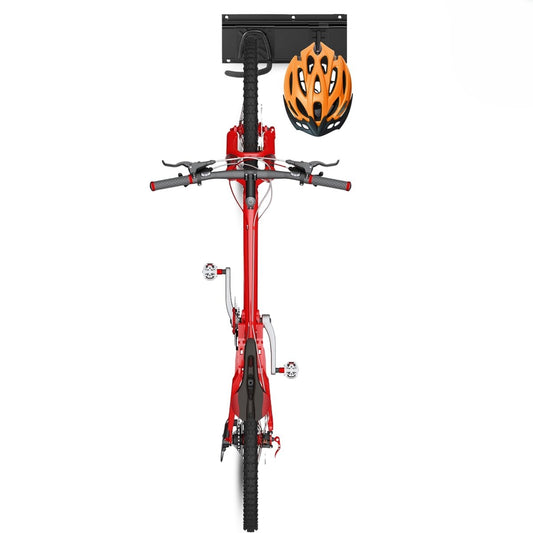 Système de suspension pour vélo (mural) - 1 rail de base + 2 crochets - Métal - 40 cm - Noir mat | TOJ Living