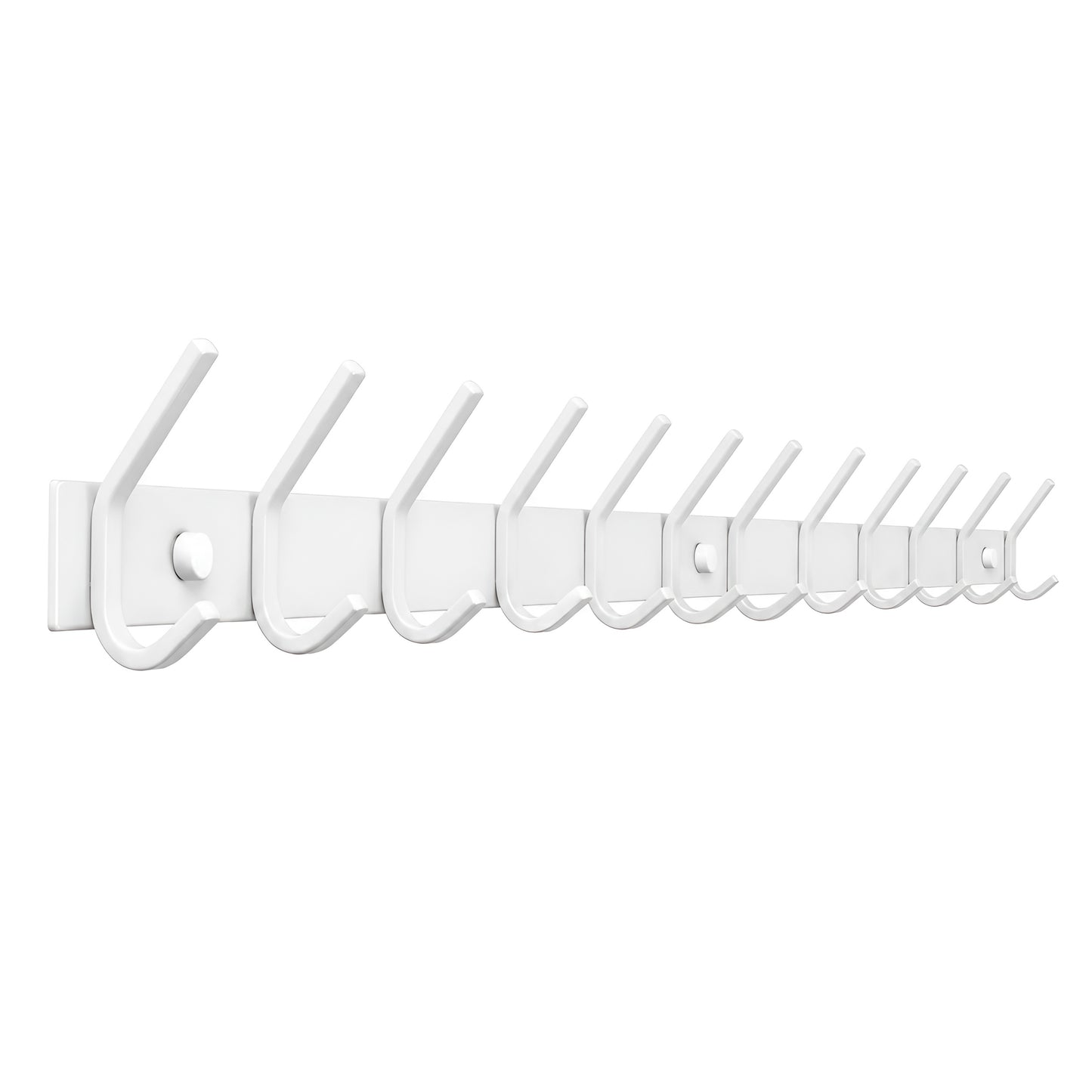 Wandkapstok 24 haken - RVS - 94 cm -  Wit | TOJ Living